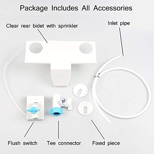 Clear Rear Bidet Non Electric Self Cleaning Nozzle Bidet Toilet Seat Clear Rear Bidet Non Electrical Self Cleansing Nozzle Bidet Bathroom Seat for Female Wash, Constipation Therapeutic massage - Adjustable Water Stress Save Bathroom Paper.