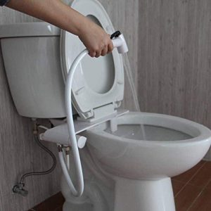Shanasheel Bidet Toilet Attachment and Cleaning Nozzle Fresh Water Non Electric Mechanical Spray Dual and Adjustable Pressure Wash Lever Sprayer Brass Inlet Internal Valve Nozzles