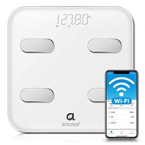 Arboleaf Smart Scale - Wi-Fi & Bluetooth Weight Scale, 14 Body Composition Monitor with iOS, Android APP, Wireless Cloud-Storage for Unlimited Data & Users, BMR, BMI Scales Digital Weight and Body Fat