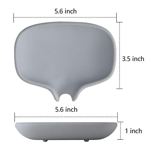 SUBEKYU Silicone Soap Dish with Drain, Bar Soap Holder a Must ...