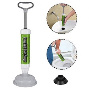 Samshow Toilet Plunger Drain Buster,Sink Plunger with High Pressure,Powerful Air Plunger with 2 Interchangeable Heads Suitable for Bathroom,Toilet,Bathtubs,Showers((New Version)