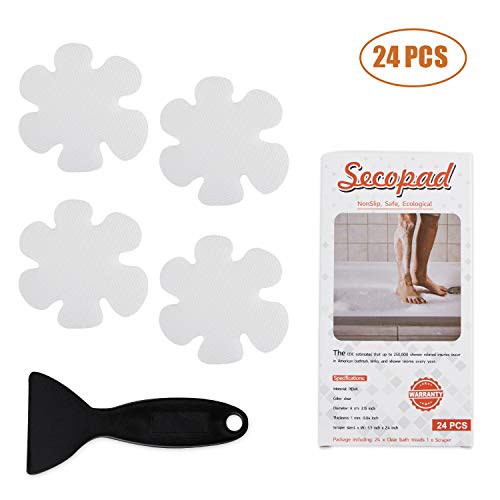 Bathtub Stickers Non-Slip, Safety Shower Treads Adhesive Appliques with Premium Scraper