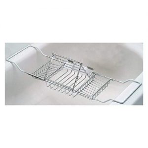 Useful. It's Stainless Steel Bathtub Caddy with Extending Sides and Book Holder