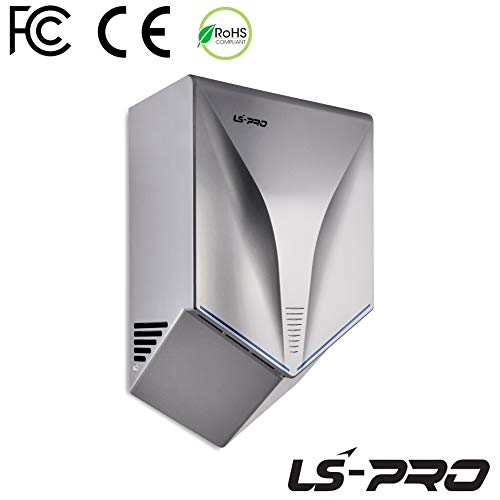 LS-PRO Automatic Hand Dryer for Commercial Bathrooms. High Speed Hot Air, Dry Hands in 7s. No Touch Operation with Infrared Sensor. Easy & Fast Installation. Low Noise 60 dB. 1 Year Warranty.