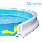 Collapsible Threshold Water Dam for Shower Stall, Silicone Shower Barrier Keeps Water Inside Shower Pan, Shower Base Water stopper Dry And Wet Separation (66 inches, white)