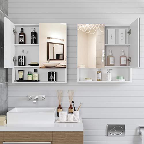 Elegant Double-Door Toilet Wall Mirror Cupboard 🚿 The Elegant Double-Door Toilet Wall Mirror Cabinet is designed to streamline your morning routine and provide efficient storage for your bathroom essentials. Its 3-in-1 design combines a stylish mirror with a spacious double-door cabinet and an open shelf. The generously sized mirrors are perfect for your morning makeup routine or a close shave, ensuring you look your best before starting your day. Behind the double doors, you'll find two-tier interior shelves that keep your items organized and easily accessible. The open shelf provides convenient space for toothbrushes, soap, shampoo, shower gels, and any other daily necessities, so you never have to rummage through drawers again. The clearer mirror not only helps with your grooming but also makes your bathroom appear brighter and more spacious, enhancing the overall ambiance. Efficient Design: This 3-in-1 cabinet is designed to optimize your bathroom space, providing a mirror for grooming, shelves for storage, and an open shelf for easy access to daily essentials. Double Mirrors: The dual mirrors are large enough to provide a clear reflection, making your morning routine more efficient and hassle-free.  