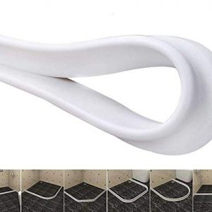 YingD 66 Inch Collapsible Shower Threshold Water Dam Self Adhesive, Silicone Shower Barrier and Retention System, Keeps Water Inside Threshold Wet and Dry Separation