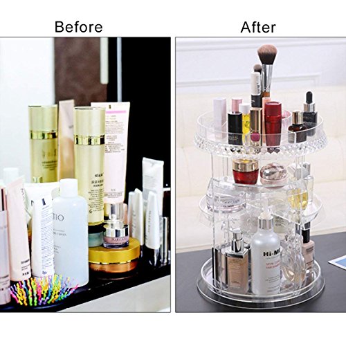 Miserwe Makeup Organizer 360 Degree Rotation, 7 Layers Miserwe Make-up Organizer 360 Diploma Rotation 7 Layers Adjustable Storage Completely different Sorts of Cosmetics Multi-Operate Massive Capability Make-up Storage Organizer Nice for Toilet Dresser Vainness.