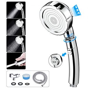 Handheld Shower Head with Hose - INAYA Detachable Shower Head with Handheld Spray & ON/OFF Pause Switch & 3 Spray Settings High Pressure Showerhead with Extra Long Hose (Upgraded Prevent Leakage Hose)