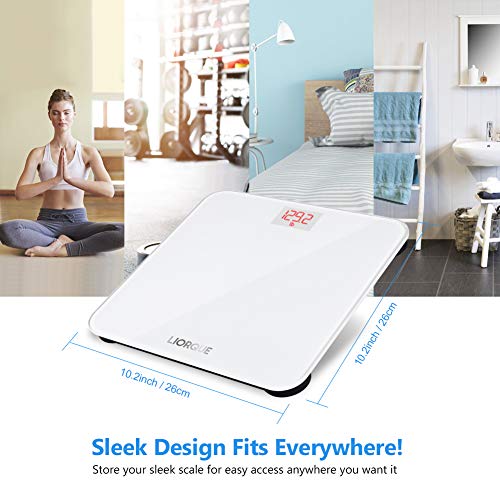 Liorque Digital Body Weight Scale with Smartphone App Smart Liorque Digital Physique Weight Scale with Smartphone App Good BMI Scale Digital Rest room Wi-fi Weight Scale, A number of Customers, Sturdy Tempered Glass, 400 lb/180 kg - White.