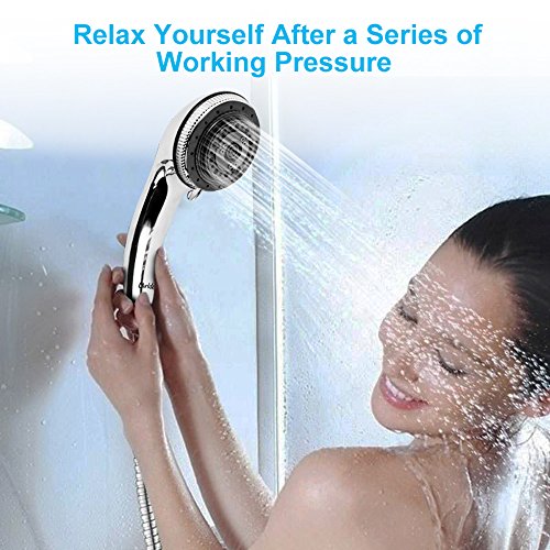 Chrider Handheld Shower Head with Hose Chrider Handheld Bathe Head with Hose, 7 Spray Settings Hand Held Bathe Head, 3.2" Excessive Strain Showerhead, 60" Further-long Stainless Metal Hose, Adjustable Mount, Chrome Deal with End.