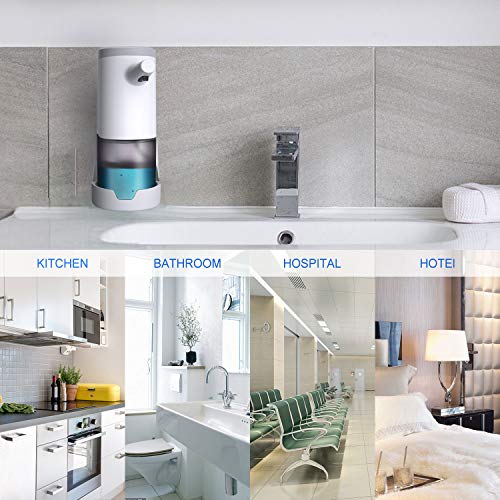ANVASK Automatic Hand Sanitizer Dispenser ANVASK Computerized Hand Sanitizer Dispenser, Touchless Palms Free Cleaning soap Dispenser Rechargeable, Dish Cleaning soap Dispenser Liquid Dispenser 450ML Appropriate Gel/Dishwashing Liquid/Shampoo for Rest room Kitchen.