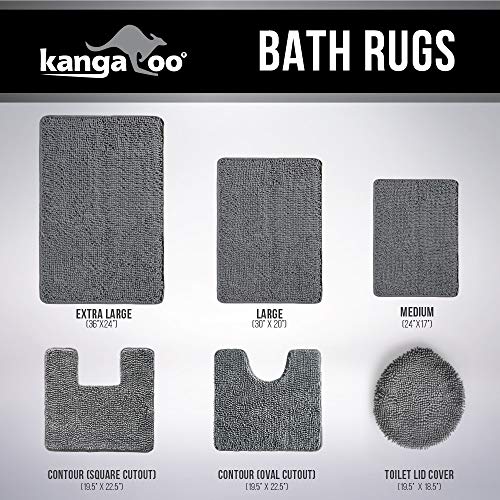 KANGAROO Plush Luxury Chenille Bath Room Toilet Lid Cover KANGAROO Plush Luxurious Chenille Tub Room Rest room Lid Cowl, 19.5 Inch x 18.5 Inch Giant Measurement, Further Gentle and Absorbent Youngsters Shaggy Seat Covers, Washable, Matches Most Lavatory Rest room Lids, Mild Blue.