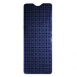 E-view Bath Mat for Tub - Non-Slip Extra Long Shower Mats - Machine Washable Bathtub Mats with Drain Holes and Suction Cups Dark Blue