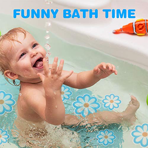 Pack of 10,Non Slip Bathtub Stickers,Adhesive Decals Pack of 10,Non Slip Bathtub Stickers,Adhesive Decals With Vibrant Colours,Very best Giant Appliques For Your loved ones's Security,Go well with for Bathtub Tub,Stairs,Bathe Room &amp; Different Slippery Surfaces（Water Blue）.