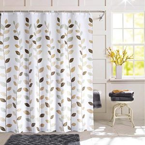 SHU UFANRO Shower Curtain Polyester Fabric Waterproof Shower Curtains for Bathroom Machine Washable