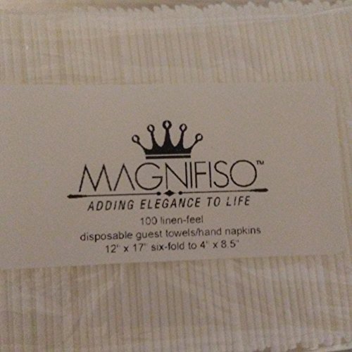 Magnifiso Guest Towels - 100 Pk. - Made in The USA Magnifiso Visitor Towels - 100 Pk. - Made in The USA - Tremendous Mushy and Absorbent - for Kitchen, Lavatory, Workplace, Dinners &amp; Particular Occasions..