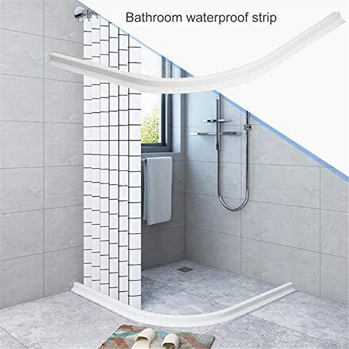 New Collapsible Threshold Water Dam -Bathroom Water Stopper New Collapsible Threshold Water Dam -Rest room Water Stopper Flood Bathe Barrier Dry And Moist Separation Collapsible Bathe Threshold(5 foot)