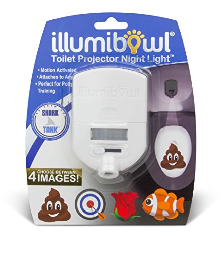 IllumiBowl Toilet Projector Night Light- Motion Activated Image Projector Light