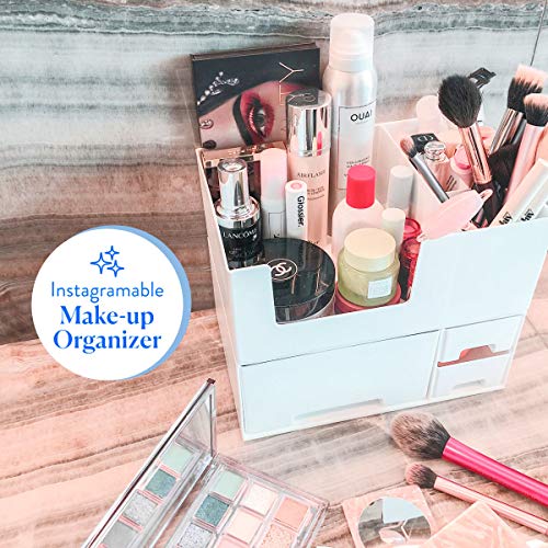 Makeup Organizer - Stackable Make up Organizers and Storage Drawers. Make-up Organizer - Stackable Make up Organizers and Storage Drawers. Instagramable Make-up Organizer Countertop, Beauty Organizer, Desk Organizer, Lavatory Organizer. Good Self-importance Items for Her.