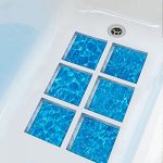 ChezMax 3D Stereoscopic Waves DIY Anti Slip Safety Shower Bath Tub Decal Stickers Bathtub Appliques 6 Pcs 5.9" X 5.9"