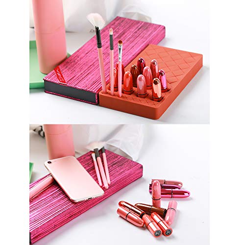 Chic 28+8 Slots Lipstick & Makeup Organizer 💄 All-in-One Organizer: Tired of rummaging through drawers and bags to find your lipsticks, nail polishes, brushes, and eyebrow pencils? This 28+8 slot organizer is your solution. It keeps all your beauty essentials neatly organized and easily accessible in one place. 🌈 Versatile Storage: This organizer is not limited to just lipsticks. It accommodates a wide range of makeup items, from lipsticks to nail polish bottles, brushes, eyebrow pencils, and more. With 28 lipstick slots and 8 additional compartments, it offers versatile storage options for all your beauty products. In conclusion, the "Chic 28+8 Slots Lipstick & Makeup Organizer" is the ultimate solution to your makeup organization woes. With its versatile storage, non-slip and scratch-resistant design, easy cleaning, and stylish appearance, it caters to the needs of makeup lovers, beauty professionals, and anyone who values an organized beauty space. Say hello to a clutter-free and stylish makeup routine! 💄🌈👍