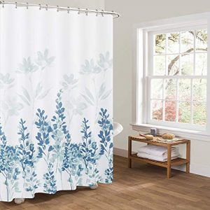 Nobranded Fabric Shower Curtain 72x72 Inch Heavy Weighted Flowers Shower Curtain Liner Waterproof Polyester Stall Curtains with 12 Hooks for Bathroom Showers, Bathtubs (Leaves)