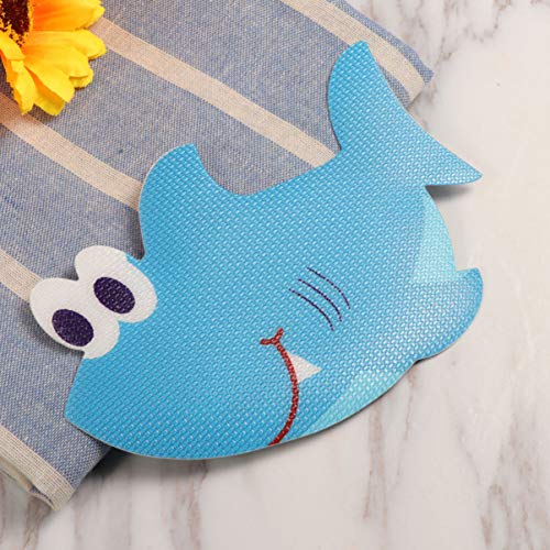 TOPBATHY 5 pcs Shark Bathtub Stickers Non-Slip Adhesive TOPBATHY 5 pcs Shark Bathtub Stickers Non-Slip Adhesive Sea Creature Decal Treads Bathtub Appliques for Youngsters Bathtub Bathe Pool Slippery Surfaces Stairs(Blue).