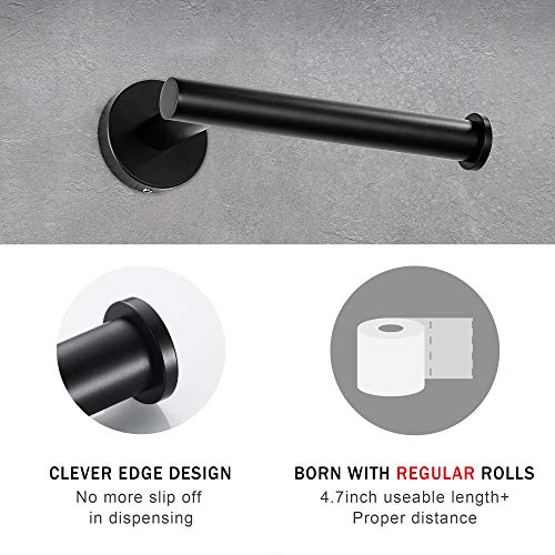 Marmolux Acc Toilet Paper Holder Bathroom Hardware Marmolux Acc Bathroom Paper Holder Toilet {Hardware} Accent Paper Towel Holder 4.7 Inches Bathroom Tissue Roll Hanger Wall Mount Bathroom Roll Holders Heavy Responsibility Stainless Metal Fashionable Matte Black.