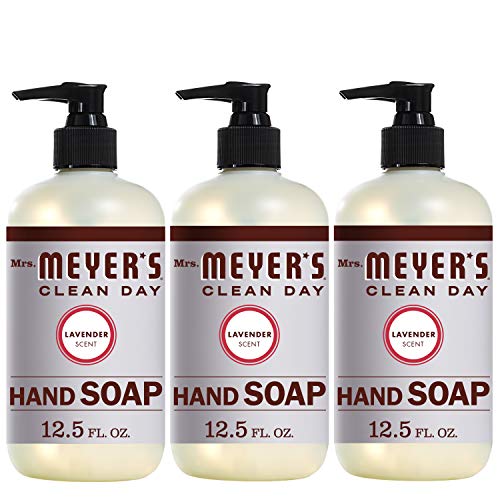 Mrs. Meyer's Clean Day Liquid Hand Soap, Cruelty Free and Biodegradable Formula, Lavender Scent, 12.5 oz- Pack of 3