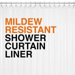 Mildew Resistant PEVA Shower Curtain Liner 72x72 Clear 10G Thickness, Mildew Resistant and No Chemical Smell