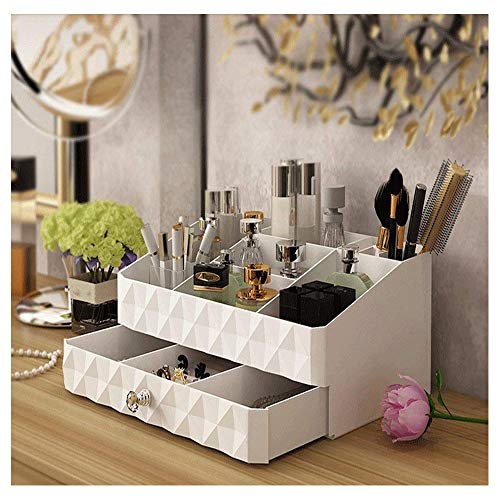 Maxkim Makeup Organizer Jewelry and Cosmetic Storage,Large Capacity,Fit Different Size of Cosmetic,Brushes,Palettes,Lipsticks,1 Drawer 9 Compartment (Small )