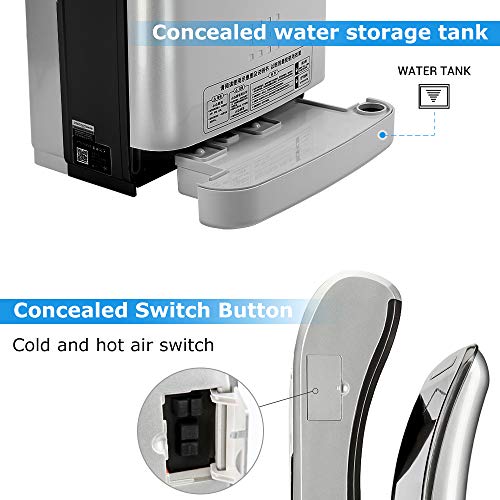 interhasa! Automatic Jet Hand Dryer with HEPA Filter interhasa! Computerized Jet Hand Dryer with HEPA Filter, 1800W Excessive Pace Business Hand Dryers in 5s, Air Hand dryers for Loos Business (Silver, 110V).