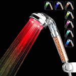 Spofe Led Shower Head, High Pressure Handheld Shower Head with 7 Color Changing Lights Water Saving Ionic Filter Showerhead for Dry Skin and Hair