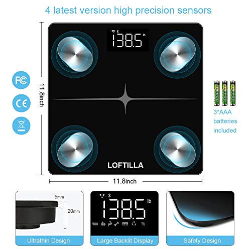 LOFTILLA Smart Weight Scale with Body Fat, Digital Scale LOFTILLA Sensible Weight Scale with Physique Fats, Digital Scale with WiFi and Bluetooth.