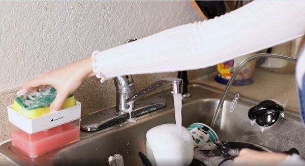 Soap Dispenser for Kitchen + Sponge Holder 2-in-1 Cleaning soap Dispenser for Kitchen + Sponge Holder 2-in-1 - Revolutionary Design - Premium High quality Dish Cleaning soap Dispenser - Counter Prime Sink Dispenser - On the spot Refill - Sturdy and Rustproof - Patent Pending.