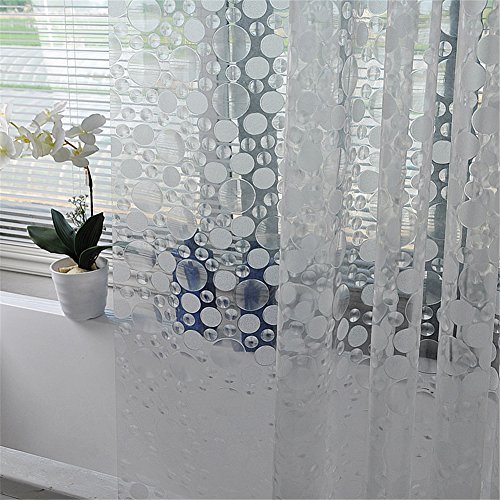 LUCKYHOUSEHOME Heavy Duty PEVA Semi-Transparent Shower Curtain LUCKYHOUSEHOME Heavy Obligation PEVA Semi-Clear Bathe Curtain Toilet Waterproof with Frosted Circle Sample 70 x 78 Inch Approx.
