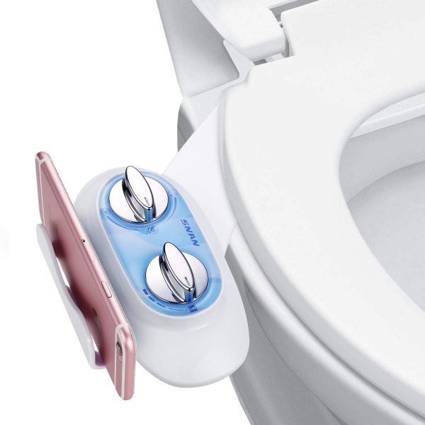 Bidet, SNAN Non-Electric (Frontal & Rear/Feminine Wash) Bidet Toilet Attachment with Self-Cleaning Dual Nozzle, Fresh Water Toilet Bidet with Adjustable Water Pressure for Easy Installation