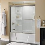 Delta Shower Doors SD3927410 Classic Semi-Frameless Traditional Sliding Bathtub 60" x58-1/8, Nickel Track