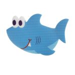 TOPBATHY Anti Slip Stickers Shark Tub Decal Non Slip Paster Applique for Bath Shower Bathroom Bathtub Tubs Swimming Pool (Blue) 5pcs