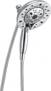 Delta Faucet 5-Spray H2Okinetic In2ition 2-in-1 Dual Hand Held Shower Head with Hose and Magnetic Docking, Chrome 58480-PK