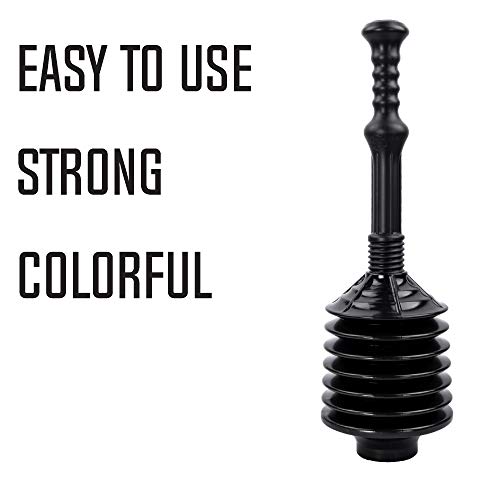 JS Jackson Supplies Professional Bellows Accordion Toilet Plunger JS Jackson Provides Skilled Bellows Accordion Rest room Plunger, Excessive Strain Thrust Plunge Removes Heavy Responsibility Clogs from Clogged Rest room Bathrooms, All Goal Energy Plungers for Bogs, Black.