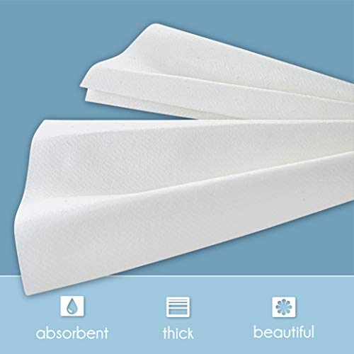 eDayDeal Disposable Cloth-Like Paper Hand Guest Towels eDayDeal Disposable Material-Like Paper Hand Visitor Towels - Gentle, Absorbent, Air Laid Tissue Paper for Kitchen, Rest room or Occasions, White Visitor Towel (100).