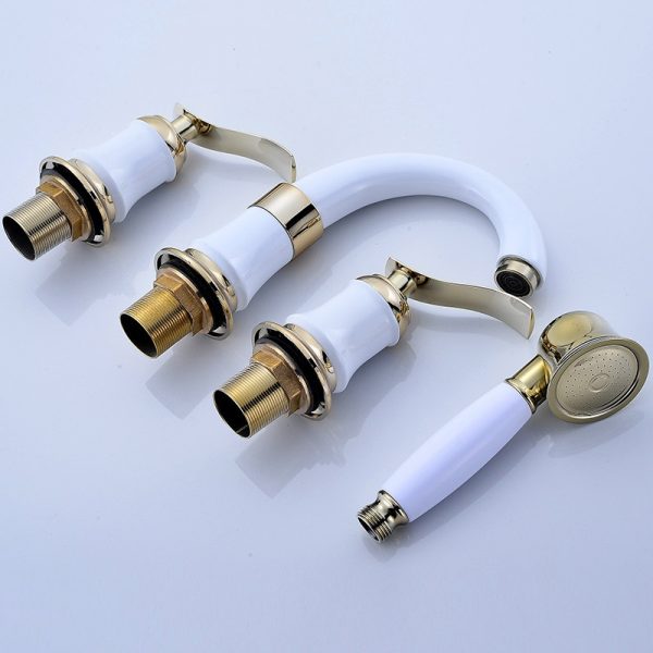 Ceramic Bathroom Faucet Cold Hot Mixer Tap Ceramic Core 4pcs 4pcs Rest room Faucet Chilly Sizzling Mixer Faucet Ceramic Valve Core Basin Faucet Bathtub Faucet Deck Mounted Tub Sink Water Faucet
<p>Package deal Included:
1 x faucet
2 x handles
1 x bathe head</p>
<p>Options:
Wonderful End:This faucet carry a refined up to date look to any rest room, ceramic end with sturdy corrosion resistance sustaining its charms lasting years.
Enhanced Sturdiness: Faucet physique constructed from stable brass with prime quality management overtop the trade normal.
Versatile Lever Deal with: Double lever handles for longstanding straightforward management of water temperature and quantity.Drip-free brass disc cartridge system examined to be drip free after 500,000 cycles.
Provide Strains & Drain Included: All the pieces you want is collectively in a single field, together with a coordinating steel drain meeting,provide strains and the worth.
Straightforward Set up:Designed to suit 4-hole, 8 inches widespread configurations.</p>
<p>Specification:
Sort:Basin Taps
Valve Core Materials:Ceramic
Set up Sort:Deck Mounted
Fashion:Twin Holder 4-hole
Fashion:Up to date
Sizzling & Chilly Water:Sure
Variety of Handles:Twin Deal with
Sort:Ceramic Plate Spool
Mannequin Quantity:YSSJT-001
Weight Per Package deal: 700g
Shade: white, black
Chilly & Sizzling Water:Sure
Measurement: As the image proven</p>
<p>Word:
1.Because of the distinction between totally different displays,the image could not mirror the precise colour of the merchandise. We assure the model is identical as proven within the pictures. </p>