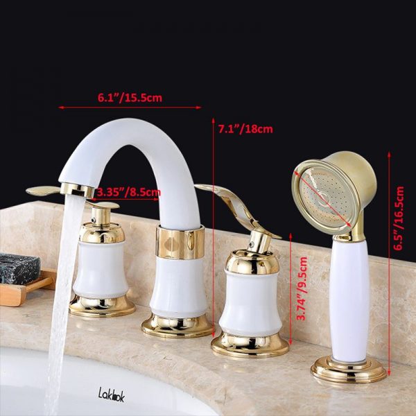 Ceramic Bathroom Faucet Cold Hot Mixer Tap Ceramic Core 4pcs 4pcs Rest room Faucet Chilly Sizzling Mixer Faucet Ceramic Valve Core Basin Faucet Bathtub Faucet Deck Mounted Tub Sink Water Faucet
<p>Package deal Included:
1 x faucet
2 x handles
1 x bathe head</p>
<p>Options:
Wonderful End:This faucet carry a refined up to date look to any rest room, ceramic end with sturdy corrosion resistance sustaining its charms lasting years.
Enhanced Sturdiness: Faucet physique constructed from stable brass with prime quality management overtop the trade normal.
Versatile Lever Deal with: Double lever handles for longstanding straightforward management of water temperature and quantity.Drip-free brass disc cartridge system examined to be drip free after 500,000 cycles.
Provide Strains & Drain Included: All the pieces you want is collectively in a single field, together with a coordinating steel drain meeting,provide strains and the worth.
Straightforward Set up:Designed to suit 4-hole, 8 inches widespread configurations.</p>
<p>Specification:
Sort:Basin Taps
Valve Core Materials:Ceramic
Set up Sort:Deck Mounted
Fashion:Twin Holder 4-hole
Fashion:Up to date
Sizzling & Chilly Water:Sure
Variety of Handles:Twin Deal with
Sort:Ceramic Plate Spool
Mannequin Quantity:YSSJT-001
Weight Per Package deal: 700g
Shade: white, black
Chilly & Sizzling Water:Sure
Measurement: As the image proven</p>
<p>Word:
1.Because of the distinction between totally different displays,the image could not mirror the precise colour of the merchandise. We assure the model is identical as proven within the pictures. </p>